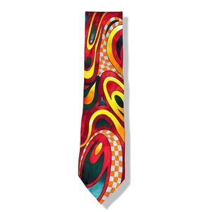Vintage No Boundaries Rush Limbaugh Silk Tie Mens Abstract Artsy Retro 58x4